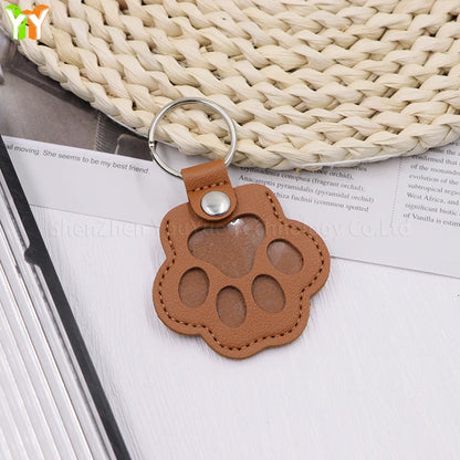 Pawsitive Paw Print Fur Keepsake Keychain