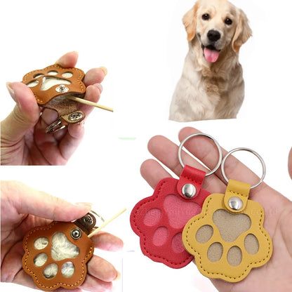 Pawsitive Paw Print Fur Keepsake Keychain