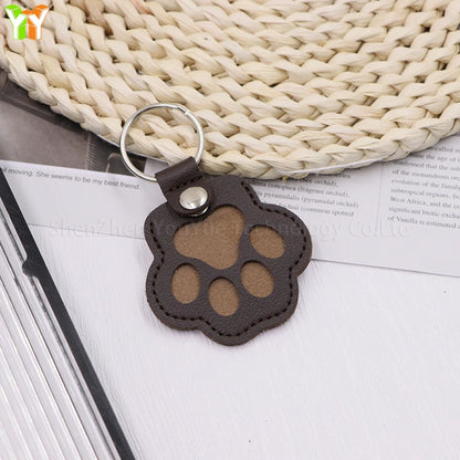 Pawsitive Paw Print Fur Keepsake Keychain