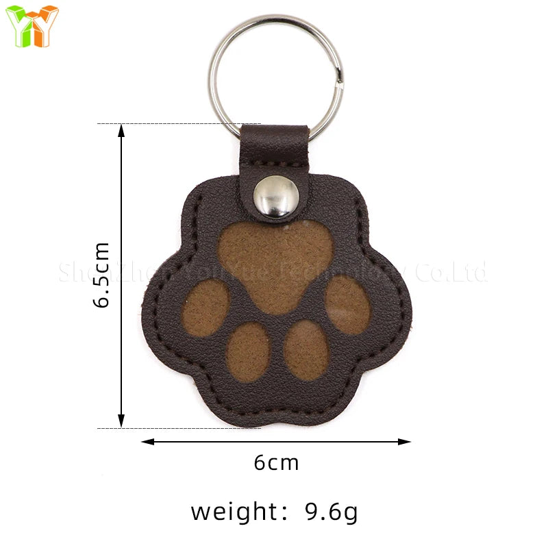 Pawsitive Paw Print Fur Keepsake Keychain